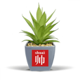 thumbnail image 1 of Chinese Handsome China Character Fake Pineapple Flower Pot Vase Mini Decor, 1 of 3
