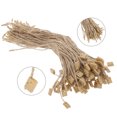 thumbnail image 4 of 100 Uds. Cuerda para colgar etiquetas, cuerdas de hilo de cáñamo, sujetador de hilo de cáñamo Natural con pasador a presión, lazos de gancho de fijación rápida para adornos colgantes, 4 of 8