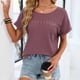thumbnail image 5 of Xuyuer Women's Tops Casual Scoop Neck Short Sleeve Knit Hollow Out Shirts Loose Tunic Blouses Summer Tops Dressy Lace Trendy Shirts Crewneck T Shirt Hollow Out Loose Blouses, 5 of 6
