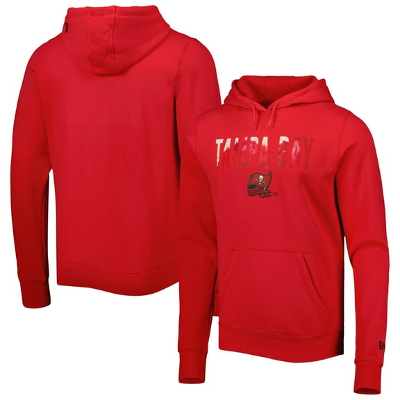 Men's New Era Red Tampa Bay Buccaneers Ink Dye Pullover Hoodie