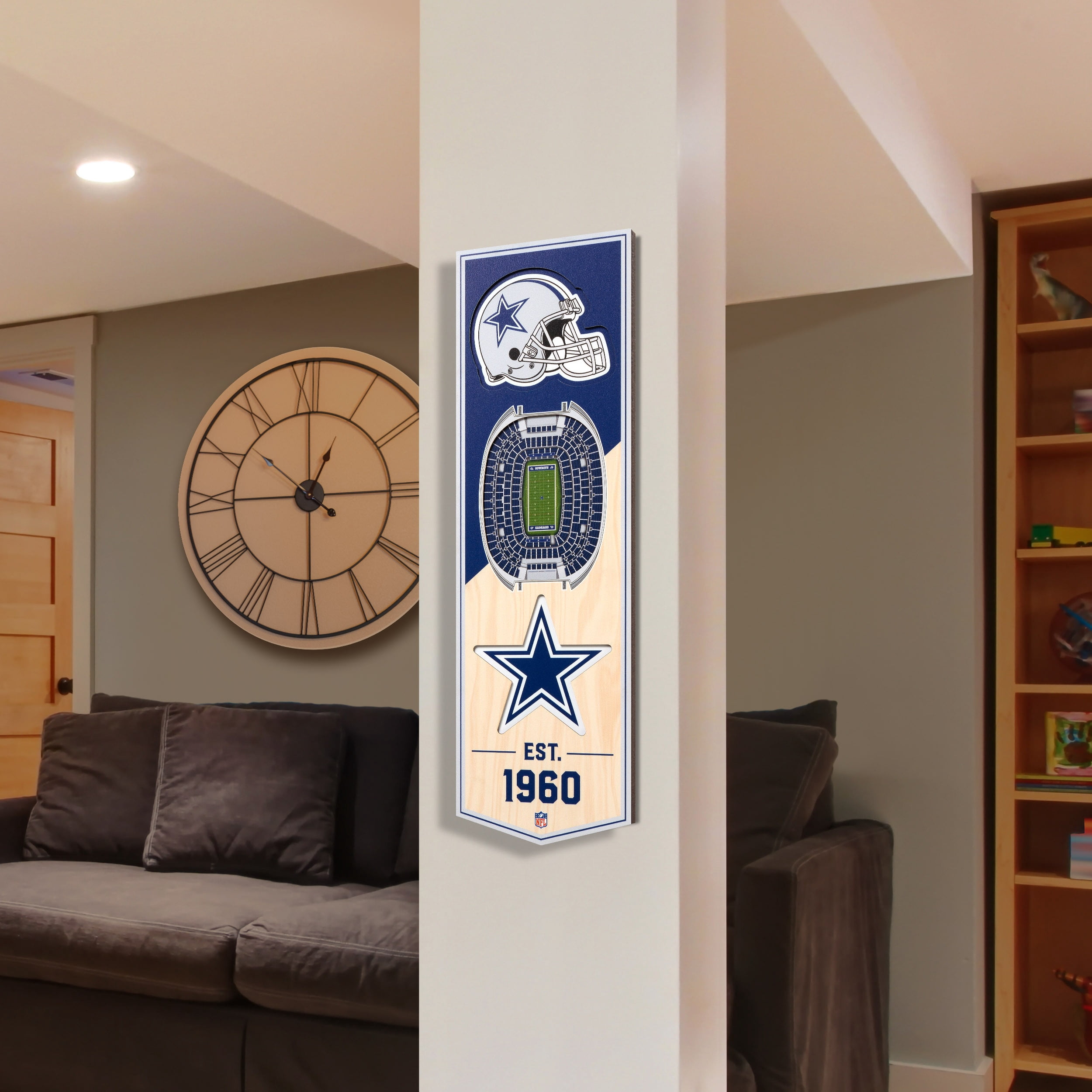 Dallas Cowboys 6'' x 19'' 3D StadiumView Banner