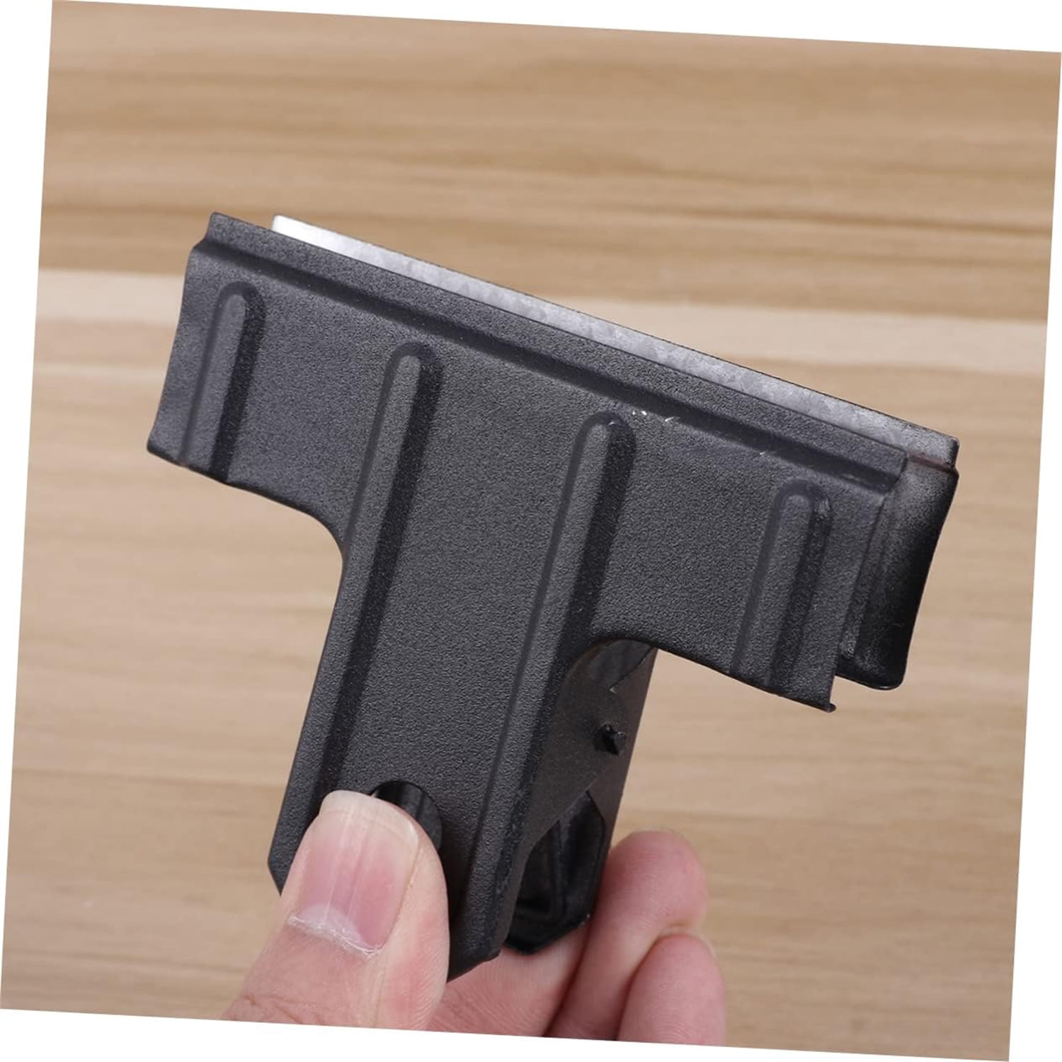 Topboutique Black Metal Clips 4 Pcs Large Hinge Clips Heavy Duty Paper Clip File Clamps Bull Clips Binder Clips for Drawing Paper Bills Photos Office Art Projects,4.7 inch (120 mm)