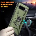 thumbnail image 4 of Allytech Google Pixel 8 Pro Case with Stand, Rugged Hybrid PC Ring Holder Kickstand Shockproof Bumper Phone Case Cover for Google Pixel 8 Pro 6.7" - Armygreen, 4 of 8