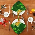 thumbnail image 4 of Dreamtimes St Patrick's Day Clover Cloth Napkins Set of 1, Oversized Washable Reusable Polyester Dinner Table Napkins for Family, Restaurant, Party Decor, 20 x 20 Inch, 4 of 7