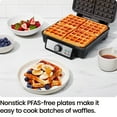 thumbnail image 5 of Chefman 4 Slice Belgian Waffle Maker w/ Adjustable Temperature, Stainless Steel, 5 of 8