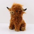 thumbnail image 3 of Simulation Highland Cow Plush Animal Doll Soft Stuffed Highland Cow Plush Toy Kawaii Kids Baby Gift Toy Home Room Decor, 3 of 5