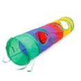 thumbnail image 1 of 1 túnel plegable para conejos, escondite de conejos de 1 vía, túnel de actividades de animales de juguete pequeño para conejos enanos, conejillos de indias y gatos con pelota Rojo Verde, 1 of 5