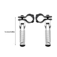 thumbnail image 3 of Baohd 2 Pieces Motorcycle Universal Pedals Folded Footrest Footpeg Electric Mounts Karts Scooters Collapsible Racing Silver, 3 of 6
