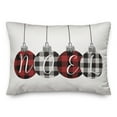 thumbnail image 2 of Creative Products Plaid Noel Ornaments 14x20 Spun Poly Pillow, 2 of 3