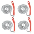thumbnail image 1 of 4 Pcs 1,6m Chaîne en Métal Robuste pour Chien Chiot Laisse à Clip Poignée Rouge, 1 of 4