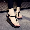 thumbnail image 5 of Topwoner Summer Fashion Beach Sparkling Elastic Strappy Thong Ankle Strap Sandals For Women, 5 of 6