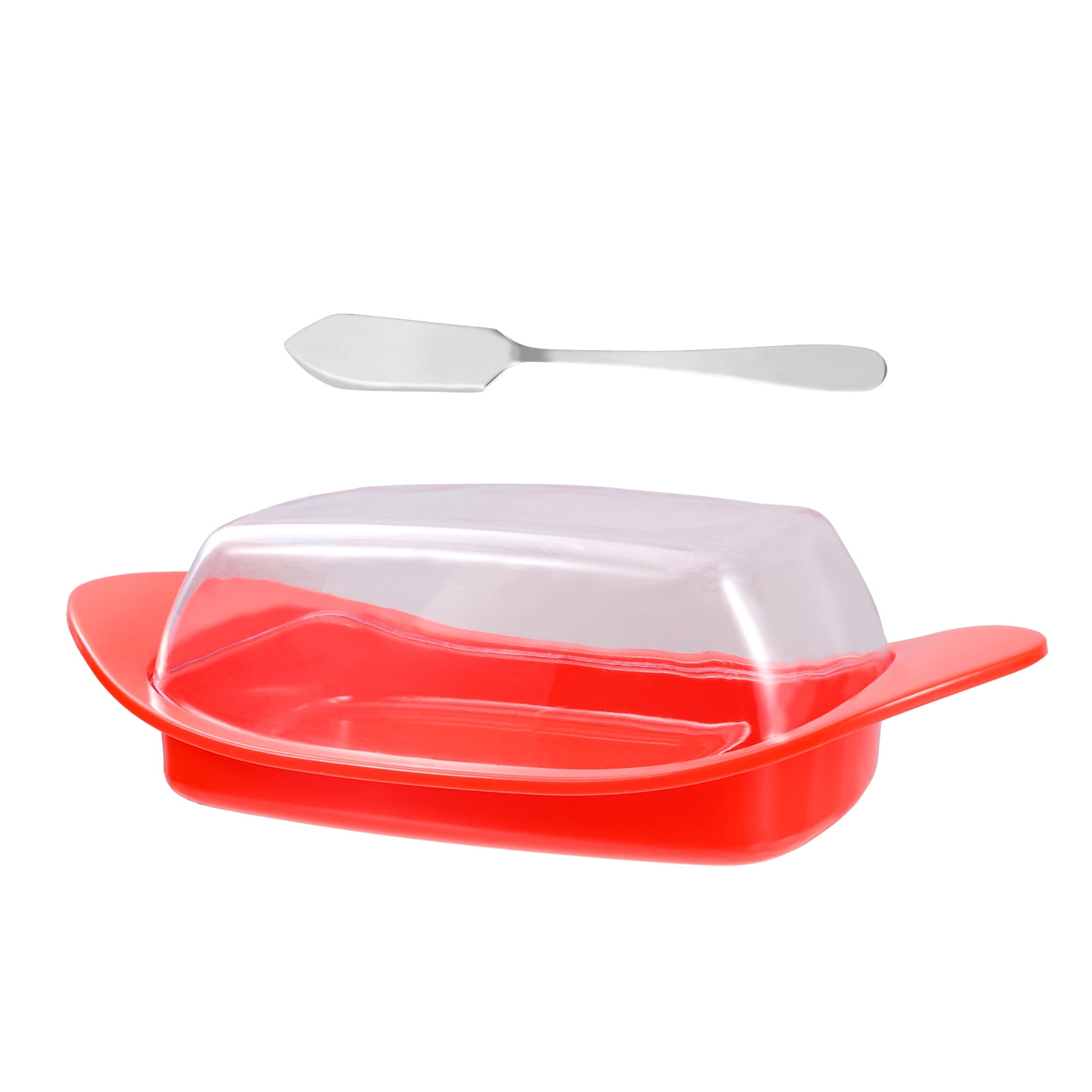 Butter Dish Cheese Container Box Lid Keeper Cream Clear Cover Crisper