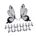 thumbnail image 2 of simhoa 40Pcs Butterfly Flower Wrapping Paper Floral Wrapping Paper for Thanksgiving black, 2 of 8
