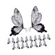 thumbnail image 2 of Papel de regalo de flores de mariposa Strade Fareast Limited 40 piezas negro, 2 of 8