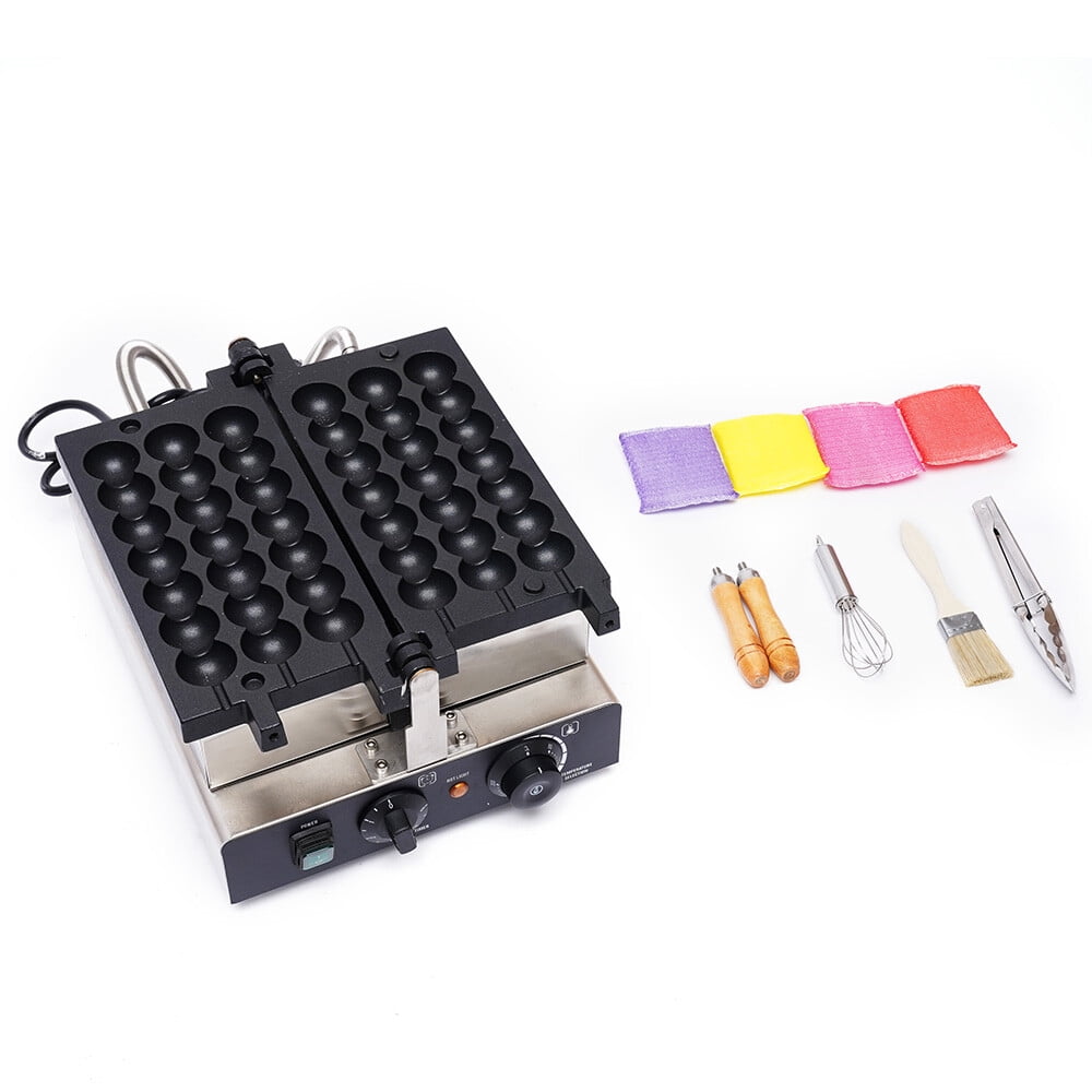Commercial Skewer Waffle Maker, Waffle Maker, Electric Waffle Machine, 110V, Stainless Steel, Cast Aluminum, Strong, Durable, Heat and Impact Resistant, Anti-Corrosion, Easy Clean, Portable