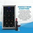thumbnail image 2 of Newair 50 Bottle Freestanding Wine Fridge in Stainless Steel, Single Zone Mini Fridge, 2 of 15