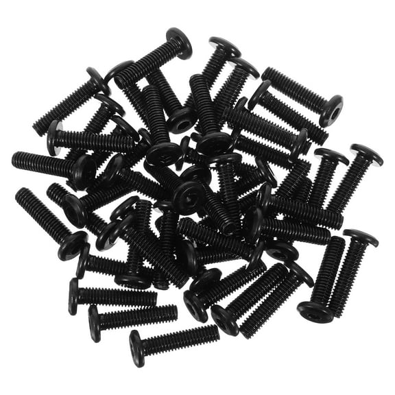 FRCOLOR 50pcs Thread Length Socket Head Cap Screws Carbon Steel Machine Bolt Full Thread Screw for Furniture Connecting Table Bed Rack
