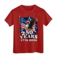 thumbnail image 4 of mgoYE 250 Years America Anniversary Shirt Girls Boys 250th Independence Day Birthday Shirt USA Flag Star and Stripes Shirt for Kids(Red,11-12 Years), 4 of 5