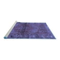 thumbnail image 2 of Ahgly Company Machine Washable Indoor Square Persian Blue Traditional Area Rugs, 8' Square, 2 of 4