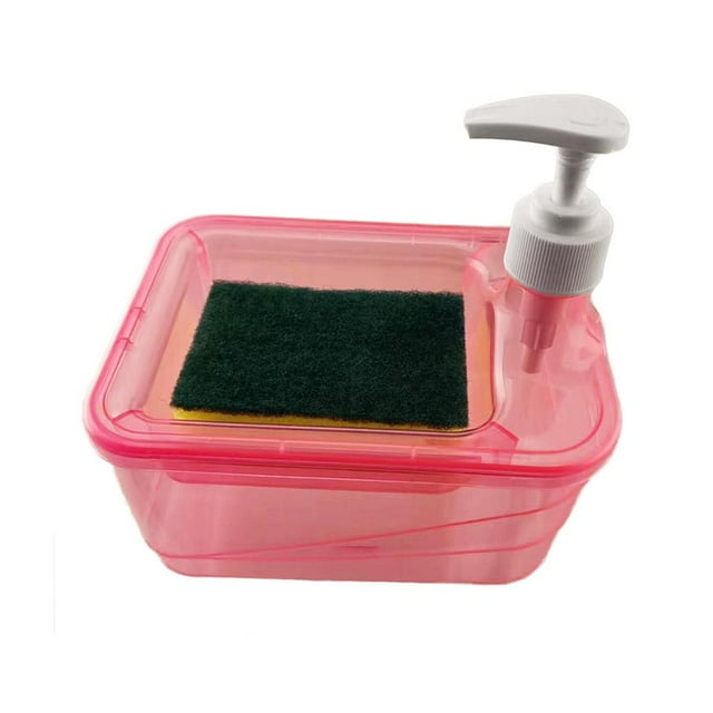 Hand Soap Dispenser Soap Dispenser Scrubber Holder With Sponge 2 In 1 Hand Soap Dispenser Pump Dispenser Press 171614cm