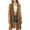 Coffee, variant on BYHONG Long Cardigan Sweaters for Women Fringe Vest 70s Hippie Sleeveless Western Suede Tassel Leather Outerwear Brown L