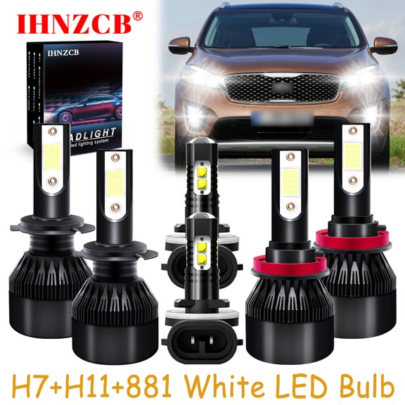 IHNZCB for Kia Sorento 2011-2016 Led Headlights Bulb High Low Beam Fog Light,H7 H11 881,C9,Y01