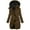 Brown, variant on Womens Winter Coat Long Down Coats Thicken Fleece Lined Parka Warm Puffer Jacket With Faux Fur Hood Chunky Overcoat Waterproof & Windproof Clothing(Brown,XXXXXL)