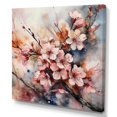 thumbnail image 2 of Designart "Pink Grey Apple Tree Melody I" Floral Apple Tree Canvas Art Print, 2 of 5