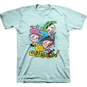 Mens Nickelodeon Fairly Odd Parents Shirt - Retro Nick Odd Parents tee - Classic Nick Graphic T-Shirt (Celadon, Large)
