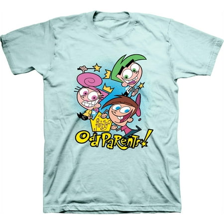 Mens Nickelodeon Fairly Odd Parents Shirt - Retro Nick Odd Parents tee - Classic Nick Graphic T-Shirt (Celadon, Large)