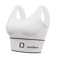 thumbnail image 5 of Ladies Wide‑Shoulder‑Strap Yoga Crop‑Top Bra Elastic Ribbed Fabric Casual Sport Layering Vest, 5 of 6