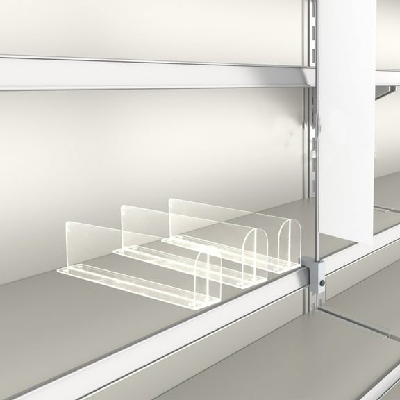 Phenofice 4Pcs Transparent Pvc Shelf Dividers for Home Neat Placement