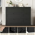 thumbnail image 3 of Homfa 6 Drawer Balck Dresser for Bedroom, Wood Chest of Drawers, Storage Cabinet for Living Room, 3 of 7