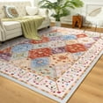 thumbnail image 2 of Jamfeel Boho Rugs for Living Room Floral Printed Area Rugs Soft Low Pile Carpet for Bedroom Kitchen Beige 4'x6', 2 of 7