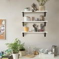 thumbnail image 7 of Icona Bay Rustic Wall Shelves W/ Brackets Set of 3 (Multiple Sizes), 7 of 7