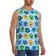 thumbnail image 2 of Fotbe Cartoon Monster Men's Camiseta sin Mangas Estampada para Hombres, Playera Casual para Gimnasio, Entrenamiento, Playa-Small, 2 of 7