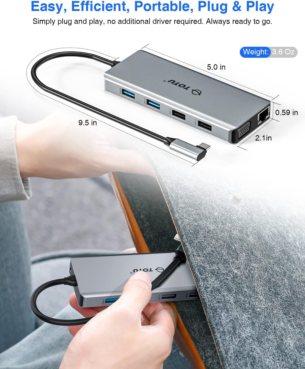 Docking Station, USB C Hub, 12 in 1 Surface Pro Docking Station with 4K HDMI, Ethernet, VGA, 92W PD, USB-C 3.0 and 2 USB 3.0 for MacBook Pro Air and Type-C Laptops with Thunderbolt 3 or 4
