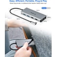 thumbnail image 6 of Docking Station, USB C Hub, 12 in 1 Surface Pro Docking Station with 4K HDMI, Ethernet, VGA, 92W PD, USB-C 3.0 and 2 USB 3.0 for MacBook Pro Air and Type-C Laptops with Thunderbolt 3 or 4, 6 of 10