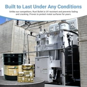 Rust Bullet Industrial - Metallic Gray - Pint - Rust Preventative Coating for Industrial, Marine, Home and Farm Projects, Chip and UV Resistant, Durable Finish