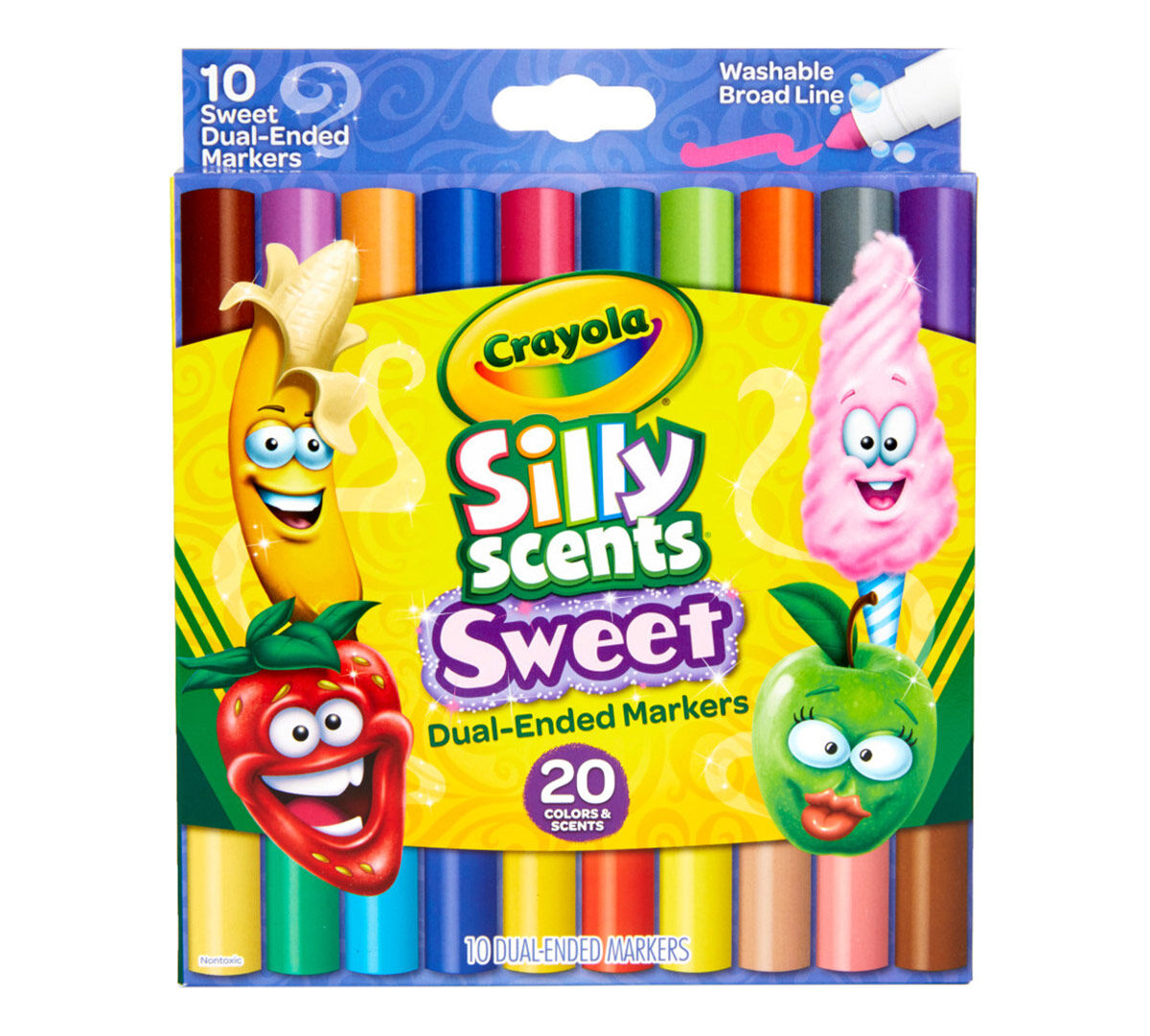 Crayola Silly Scents Dual-Ended Art Markers, School Supplies, Beginner Child, 10 Count - image 2 of 6