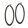thumbnail image 3 of FB Jewels Stainless Steel Black IP plated 43mm Hoop Earrings, 3 of 4