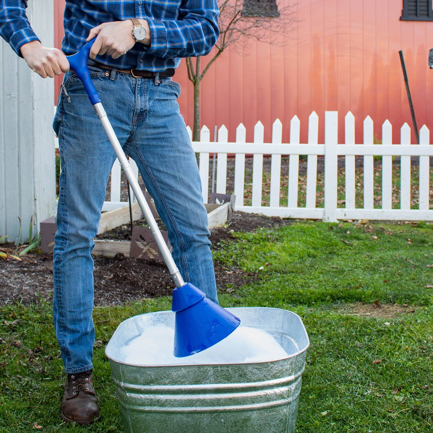 Lehman's Manual Clothes Washer Plunger, Portable Non-Electric Breathing Clothes Washing Agitator