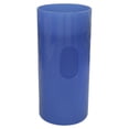 thumbnail image 2 of HestiNysus 15.7'' round shape translucent blue floor standing basin pedestal sink for the bathroom, 2 of 5