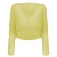 thumbnail image 6 of Pyhlmscde Women's Solid Color V Neck Slim Fit Versatile Sweater, Womens Tops, Sweaters for Women, Fall Clothes, 6 of 6