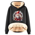 thumbnail image 1 of Chaquetas y abrigos casuales con capucha de manga larga para mujer, jersey con capucha de manga larga, top con estampado navideño, abrigo casual, top de poliéster para mujer, 1 of 2