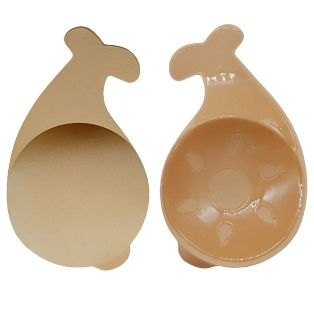 Sujetador invisible de silicona para mujer Push Up Dolphin Breast Lift Up Bra Tape Stickers Sujetadores adhesivos de pasta de pecho anti vaciado para mujeres (Color carne, L / XL) Sailing Electrónica