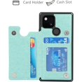 thumbnail image 4 of Pixel 5 Wallet Case with RFID Blocking Card Holder,Heart Floral Premium PU Leather Double Magnetic Buttons Stand Flip Wrist Strap Back Cover Case for Google Pixel 5 6.0 Inch,Heart Green, 4 of 17