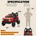 thumbnail image 5 of 12V Ford Bronco Kids Ride on Cars with Remote Control, Battery Powered Ride on Toys with All-Terrain Wheel, Toddler Electric Car with Headlights/Music/Bluetooth for Boys Girls 3-5, Red, 5 of 8