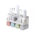 thumbnail image 1 of Soporte Para Cepillos De Dientes Baño Multifuncional Sin Taladros Montado En La Pared Estante Múltiples Estables Estante De Almacenamiento De Cosméticos Soporte De Almacenamiento Eigraketly HA018217-00, 1 of 7