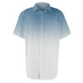thumbnail image 3 of Yiaimeir Men's Gradient Short Sleeve Button-Up Shirt Casual Summer Ombre Design with Chest Pocket, Perfect for Everyday Wear，Size S-2XL, 3 of 4